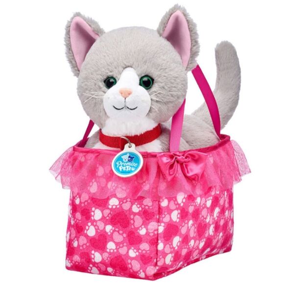 Build A Bear Bag Tote Purse Pet Carrier Promise Pets Pink Paws Velour Sa… - Picture 2 of 15